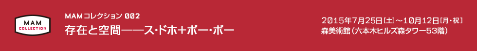 MAMコレクション002：存在と空間――ス・ドホ＋ポー・ポー