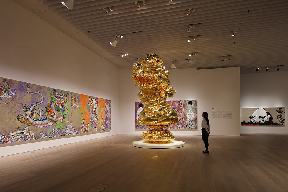《展示風景：「村上隆の五百羅漢図展」 森美術館、東京、2015年
