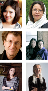 From upper left: <br />Chang En-Tzu, Gohar Dashti, Alfredo Jaar, RongRong & inri, Laurie Simmons, Teraoka Masami