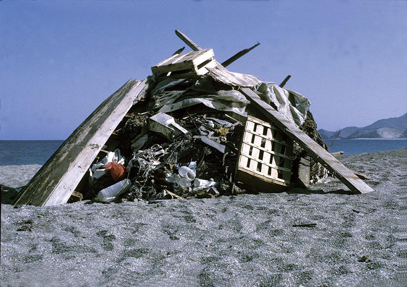 ハンス・ハーケ《海浜汚染の記念碑》（《無題》1968-1972/2019年の部分）