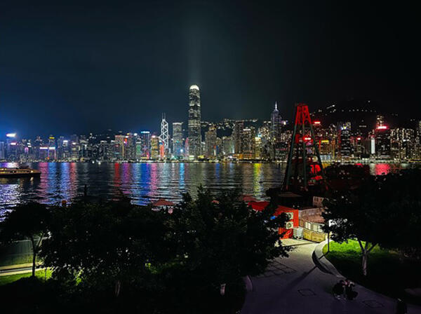 The view of Hong Kong Island from M+